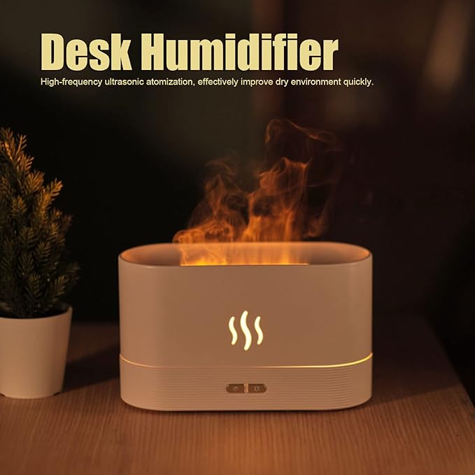 Flame Mist Humidifier with LED Fire Effect