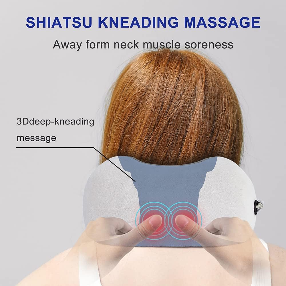 U-Shaped Neck Massager Pillow for Travel & Stress Relief