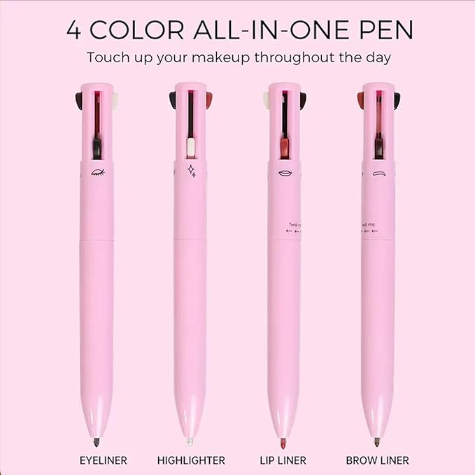4 in 1 Makeup Pen Lip Liner Brow Pencil Eyeliner & Highlighter in One