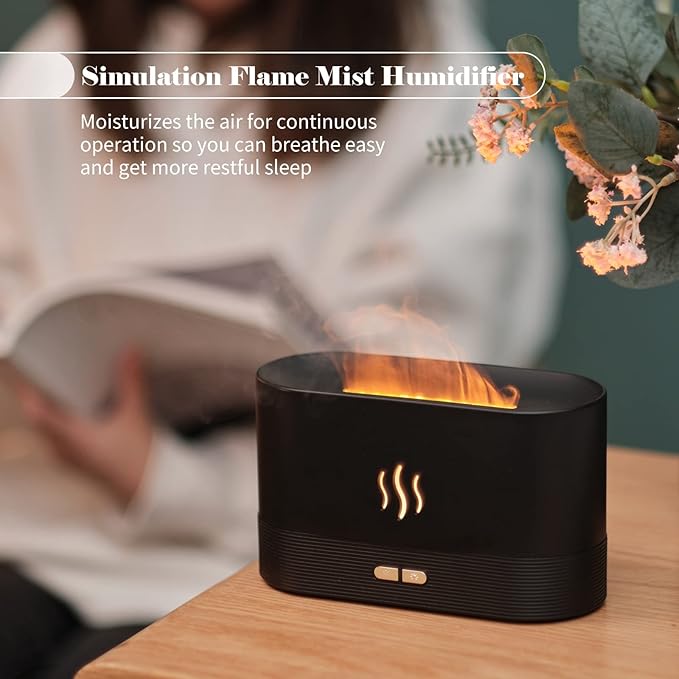 Flame Mist Humidifier with LED Fire Effect