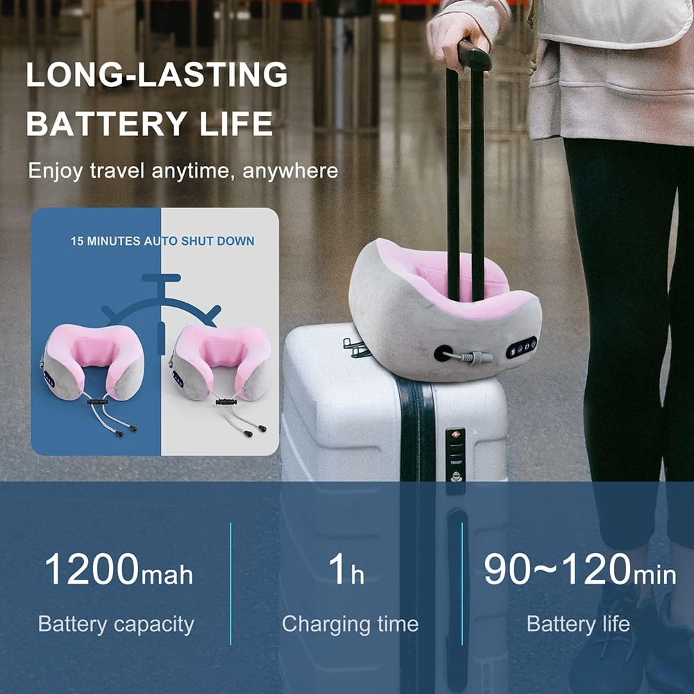 U-Shaped Neck Massager Pillow for Travel & Stress Relief