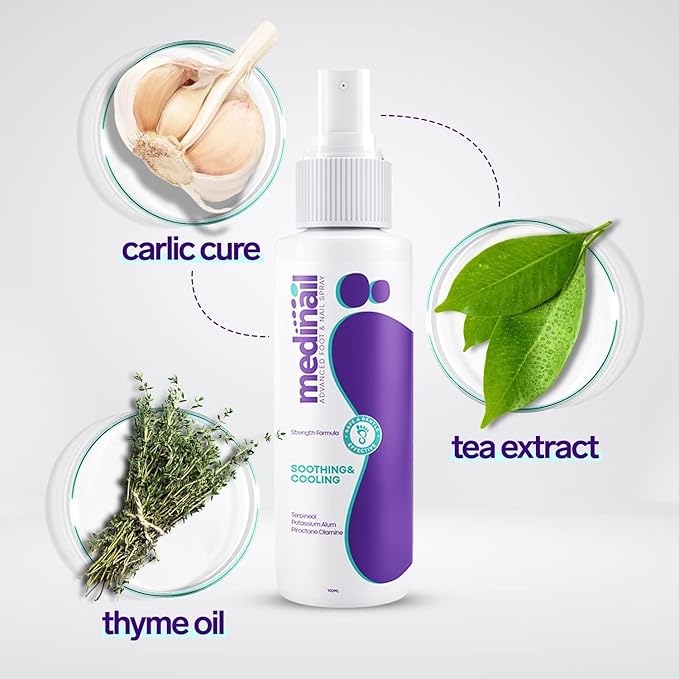 Medinal Nail Fungus Spray Fast Natural Treatment for Fungal Infections & Yellow Nails