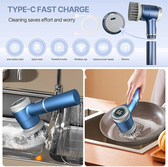 5 in 1 Electric Cleaning Brush Multi Purpose Household Tool