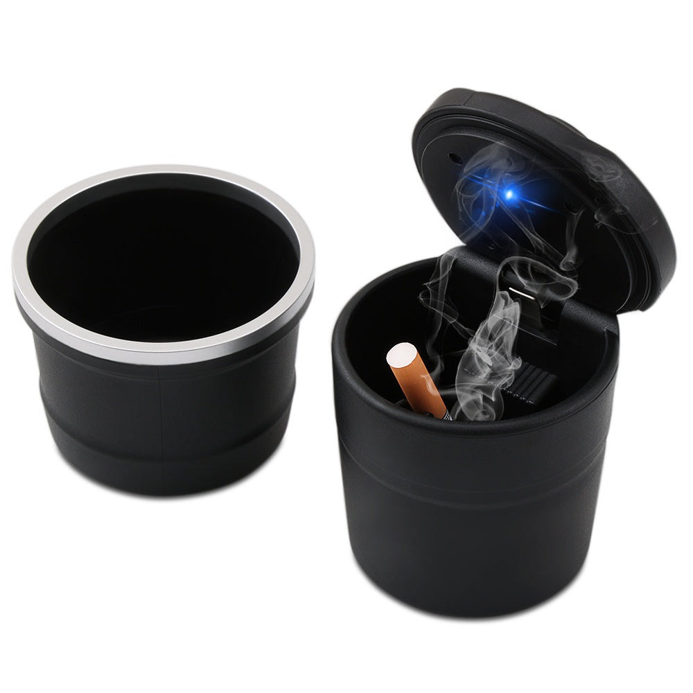 Car Ashtray with Lid LED Light and Smoke Filter