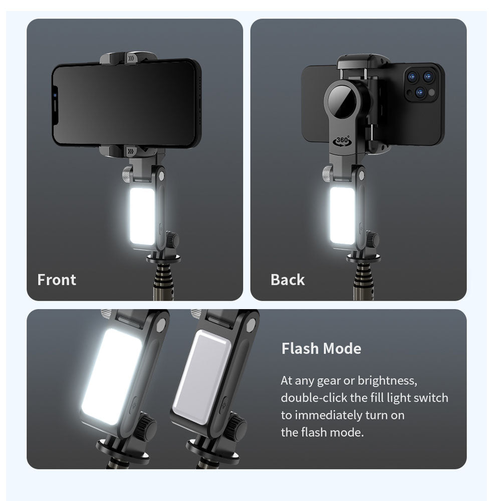 3-in-1 Gimbal: Stabilizer, Light & Tripod