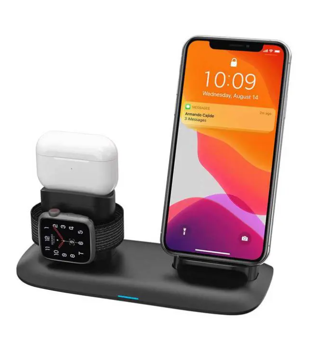 3-in-1 Wireless Charging Dock – Phone, Watch & AirPods