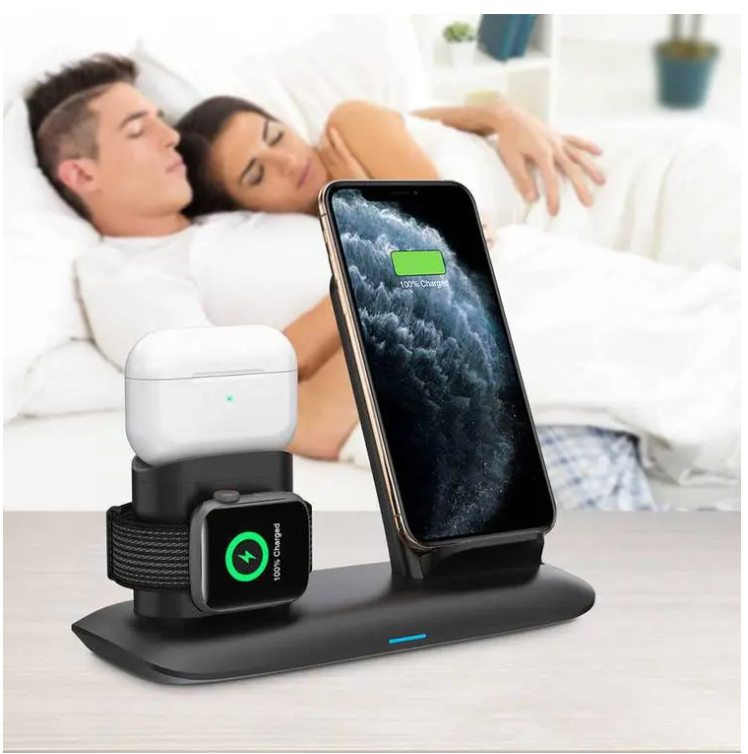 3-in-1 Wireless Charging Dock – Phone, Watch & AirPods