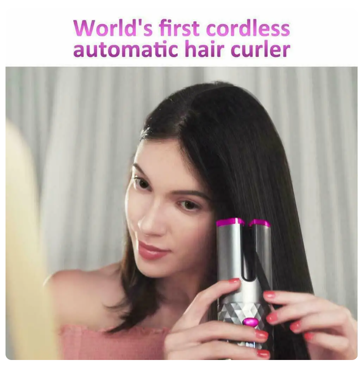 Cordless Auto Rotating Hair Curler Heat & Style