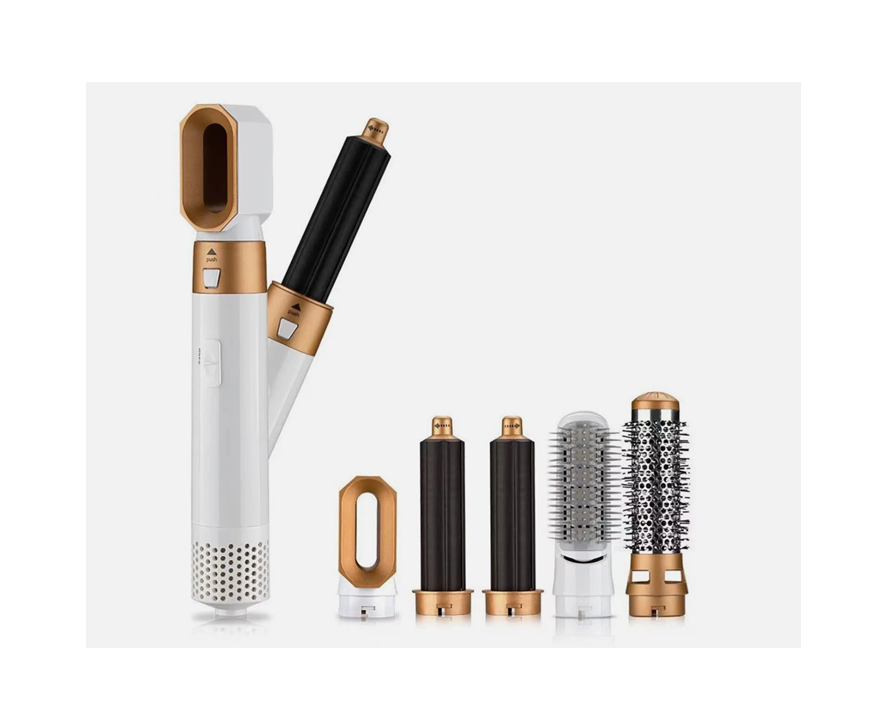 5 in 1 Hot Air Hair Styling Brush Dry Straighten Curl & Volumize in One Tool
