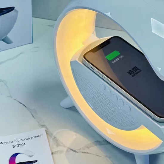 3 in 1 LED Wireless Charger Speaker Charge, Play & Glow