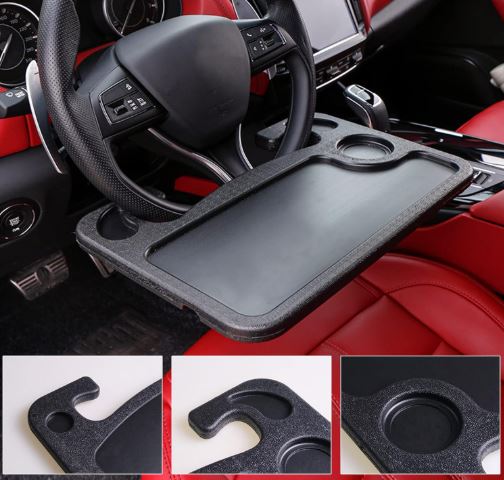 Multifunction Car Steering Wheel Tray for Laptop and Meal Use
