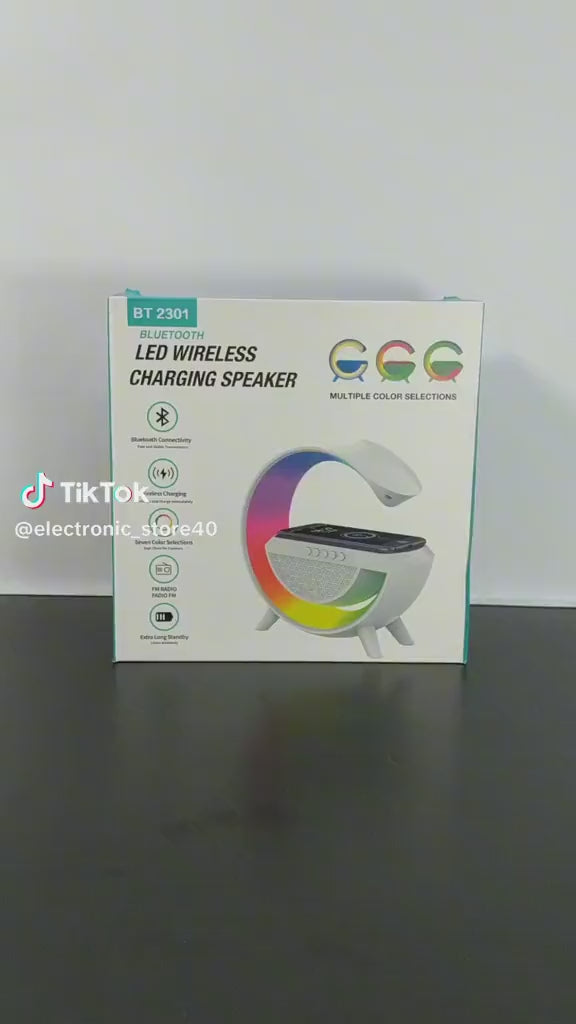 3 in 1 LED Wireless Charger Speaker Charge, Play & Glow