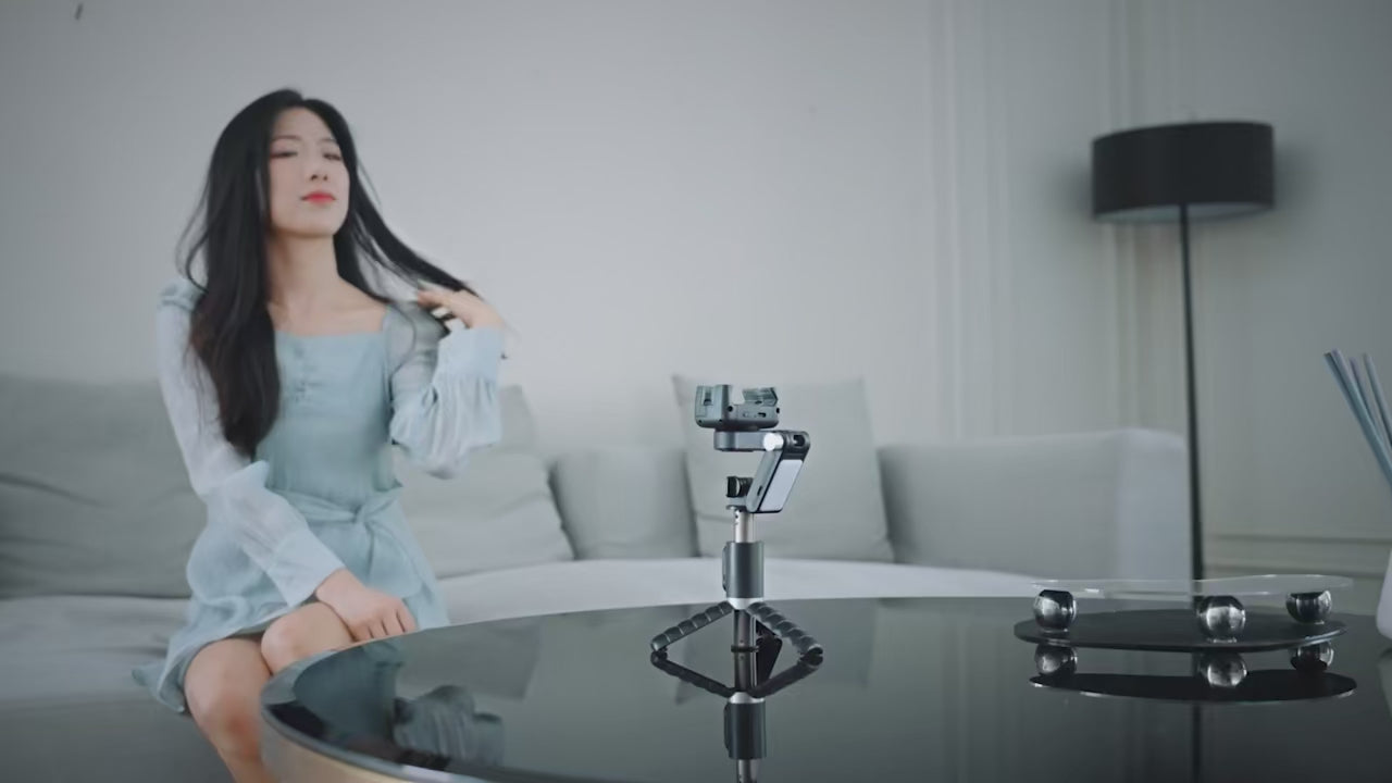 3-in-1 Gimbal: Stabilizer, Light & Tripod