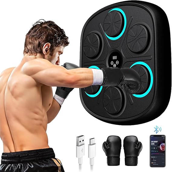 Interactive Music Boxing Machine for Fitness & Stress Relief