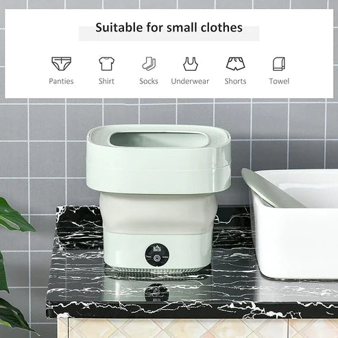 Portable Foldable Mini Laundry Machine for Travel & Home