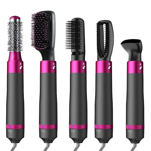 5 in 1 Hot Air Brush Styler Dry Curl Straighten & Volumize with One Tool