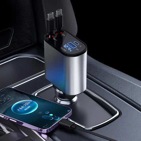 4 in 1 Retractable Fast Charger One Cable All Devices