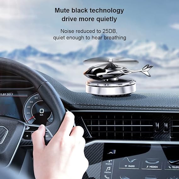 Helicopter Car Air Freshener with Rotating Propeller Design