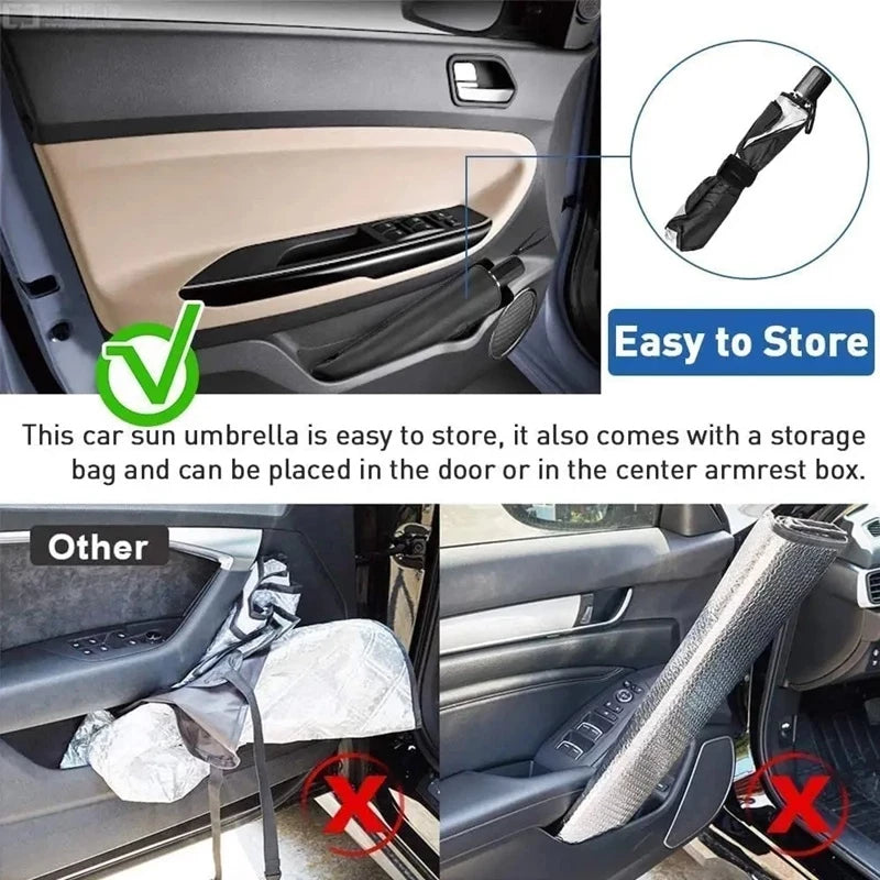 Windshield Umbrella for Car Heat UV Sun Protection