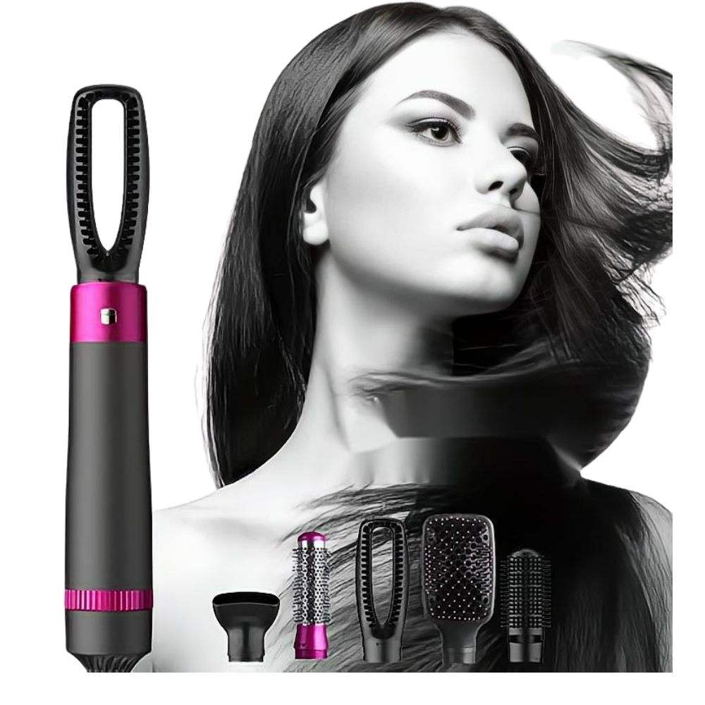 5 in 1 Hot Air Brush Styler Dry Curl Straighten & Volumize with One Tool