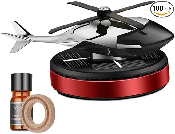 Helicopter Car Air Freshener with Rotating Propeller Design