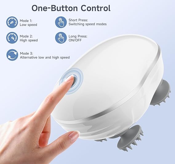 Electric Scalp Massager for Hair Growth & Stress Relief