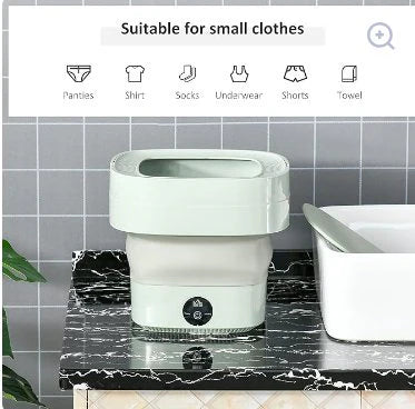 Portable Foldable Mini Laundry Machine for Travel & Home