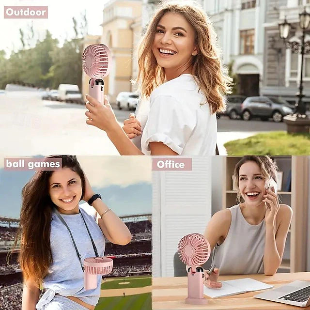 Handheld Mini Fan – USB Rechargeable & Lightweight