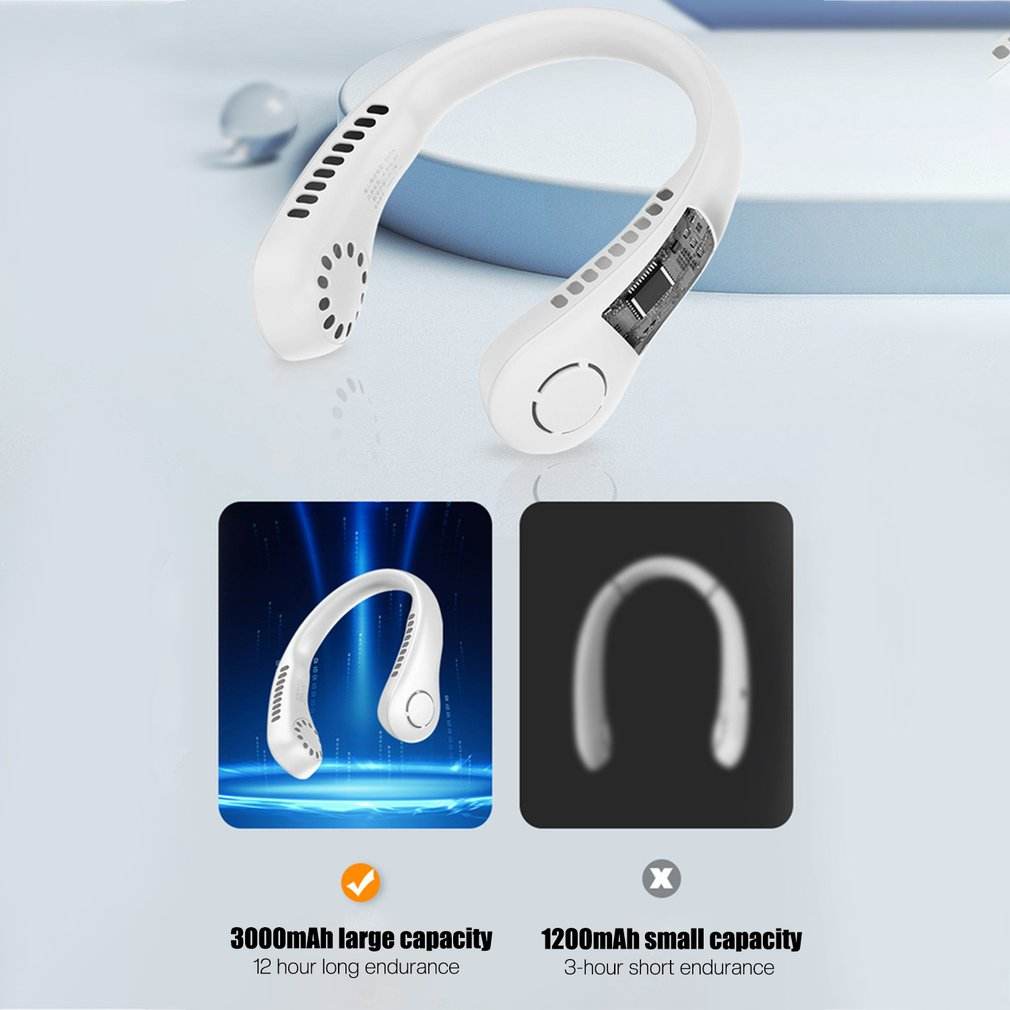 Hands Free Neck Fan 360 Degree Cooling
