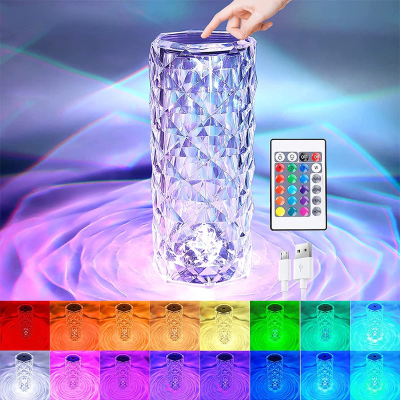 LED Crystal Table Lamp for Romantic Ambience