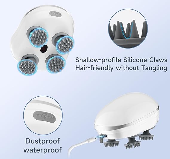 Electric Scalp Massager for Hair Growth & Stress Relief