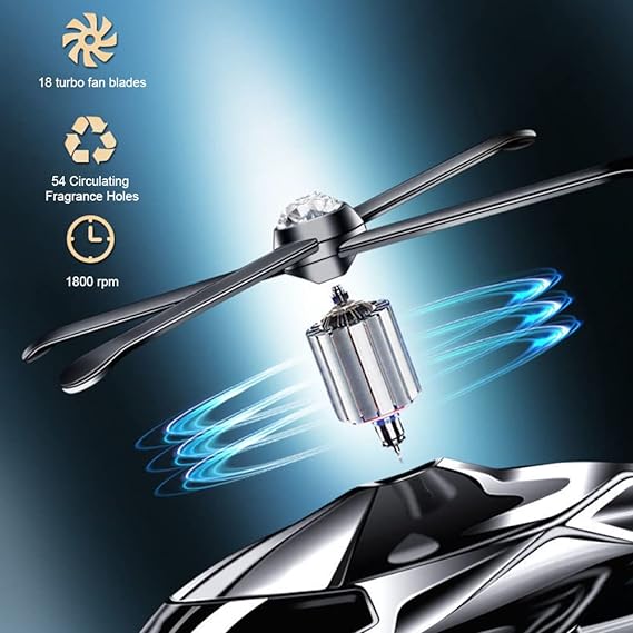 Helicopter Car Air Freshener with Rotating Propeller Design