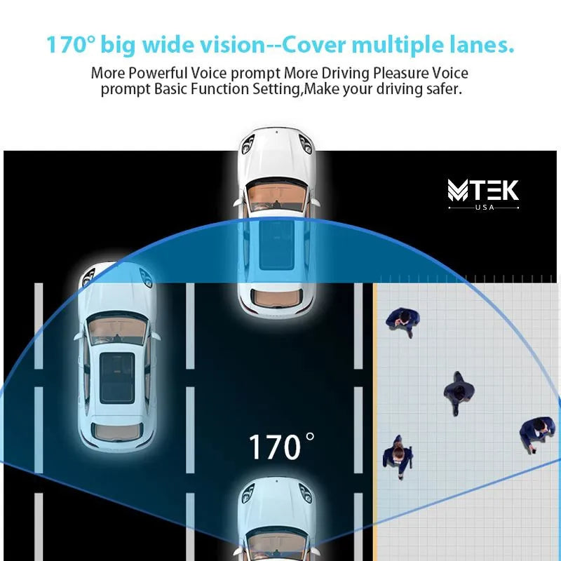 MTEK Dash Cam 1080p Full HD Car Security Camera