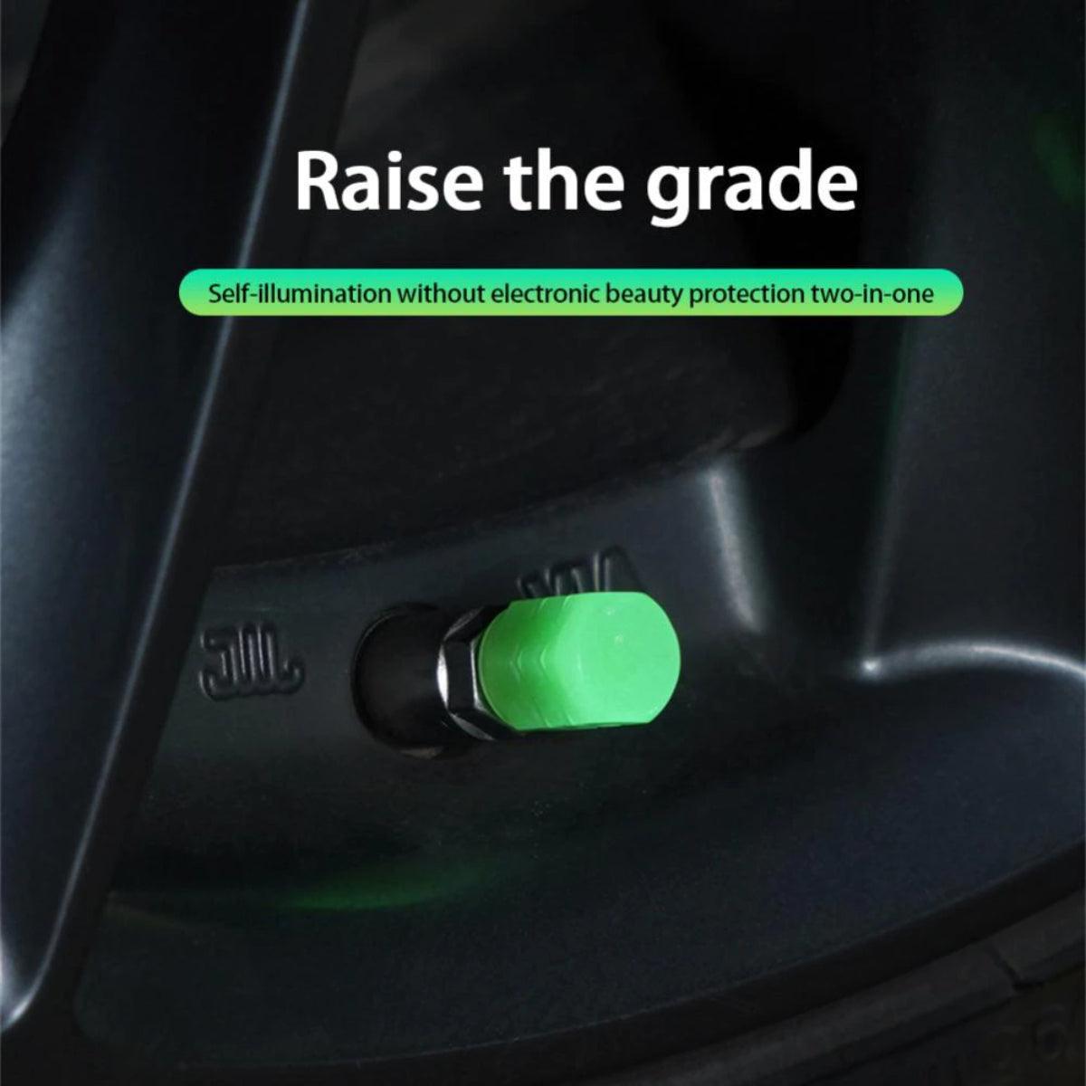 LED Light Tire Valve Caps for Nighttime Car Styling