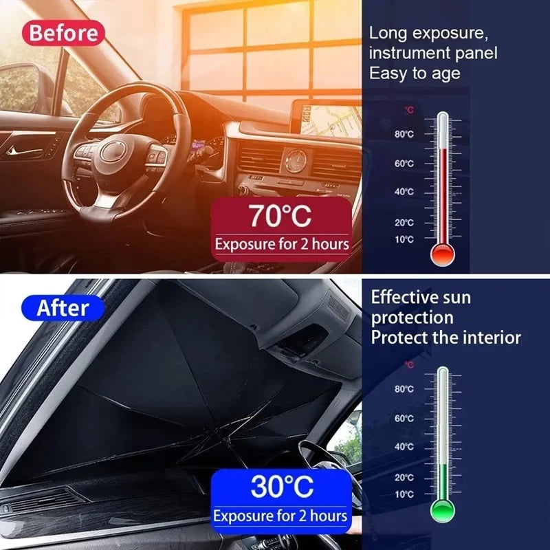 Windshield Umbrella for Car Heat UV Sun Protection