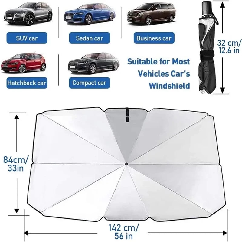 Windshield Umbrella for Car Heat UV Sun Protection