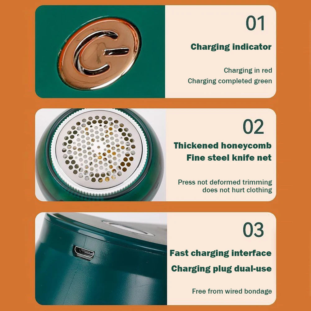 Portable Electric Lint Remover for Clothes and Fabrics