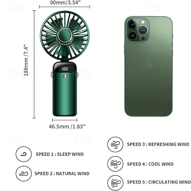 Handheld Mini Fan – USB Rechargeable & Lightweight