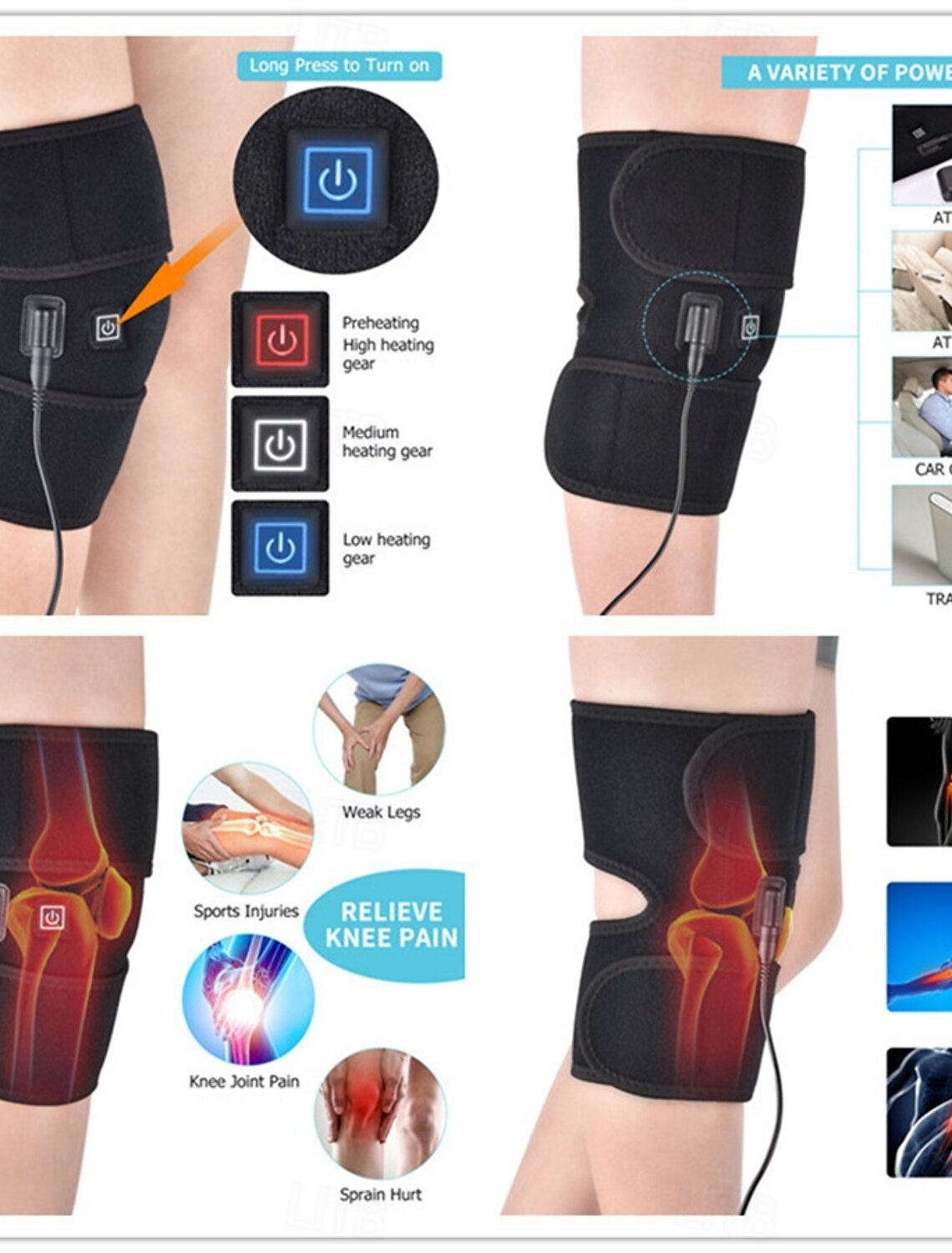 Electric Heating Knee Pad for Pain Relief & Joint Comfort