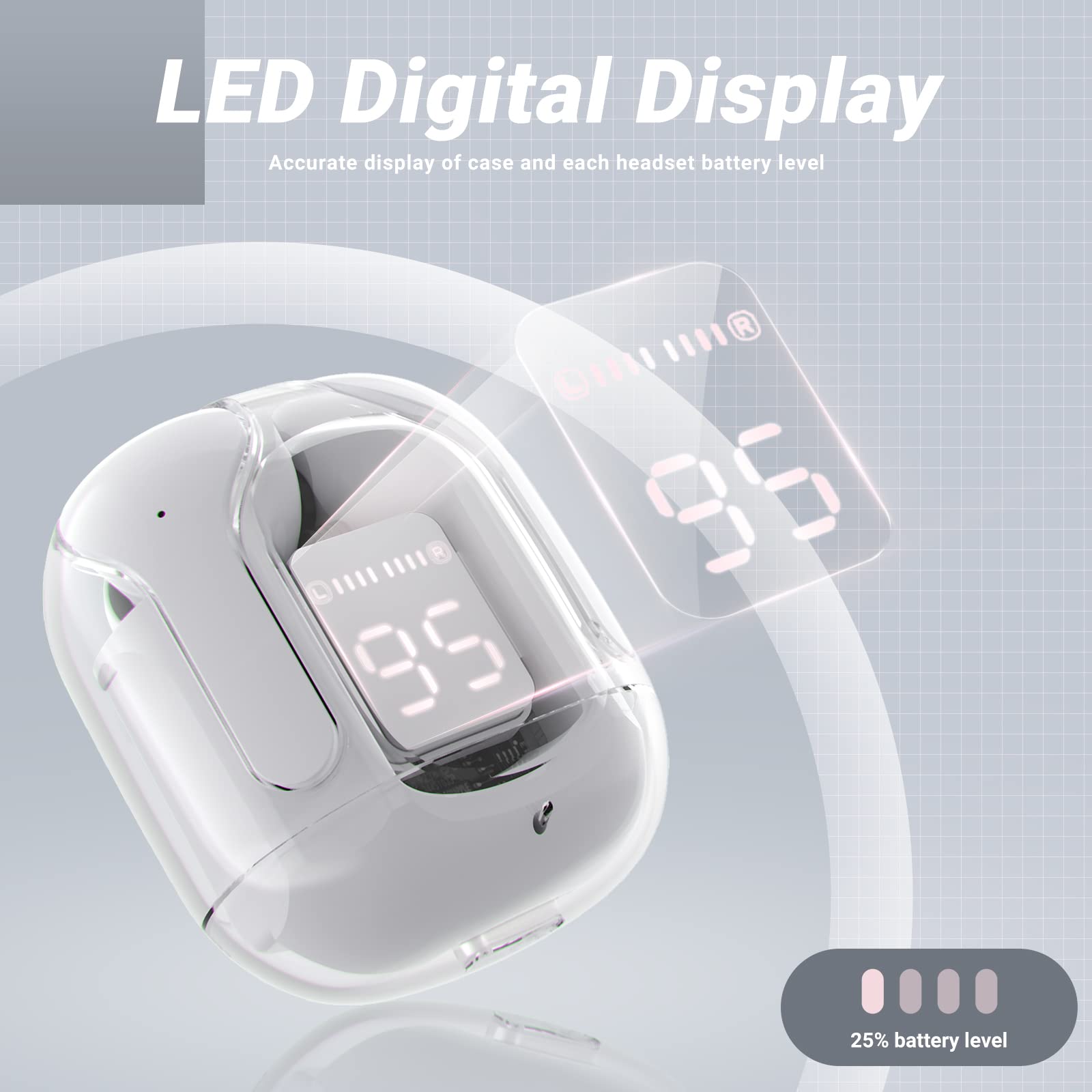 T6 LED Crystal Earphones