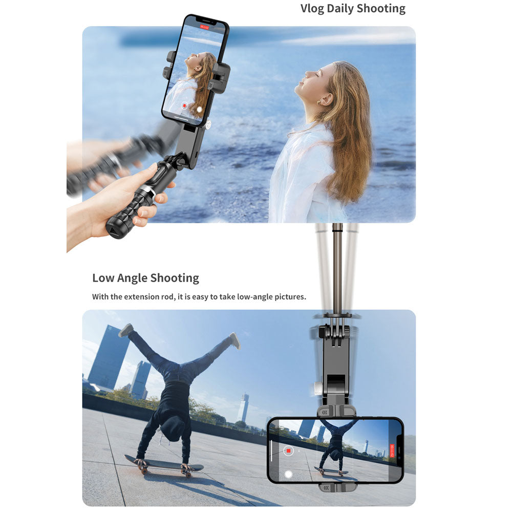 3-in-1 Gimbal: Stabilizer, Light & Tripod