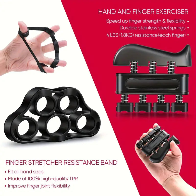 6 in 1 Hand Strengthener Kit for Gym & Therapy Use