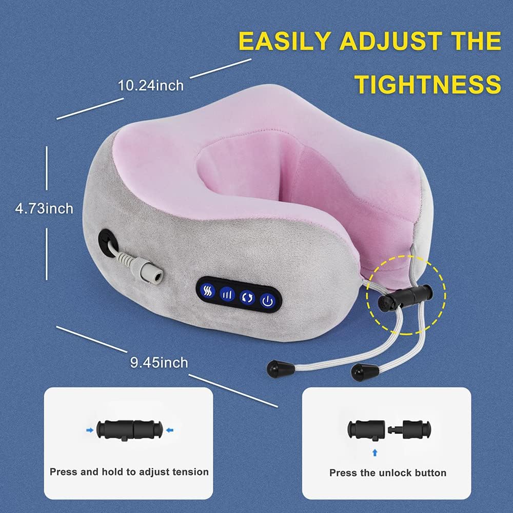 U-Shaped Neck Massager Pillow for Travel & Stress Relief