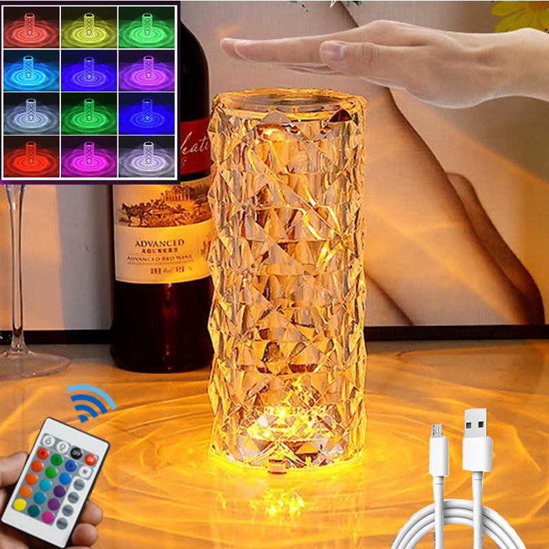 LED Crystal Table Lamp for Romantic Ambience
