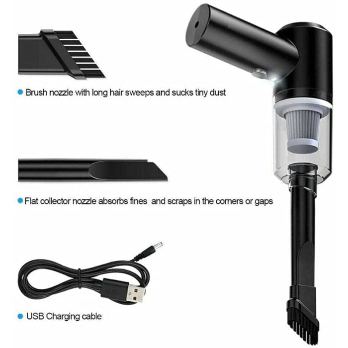 Multifunction Mini Vacuum Cleaner for Dust Air and Pump Use
