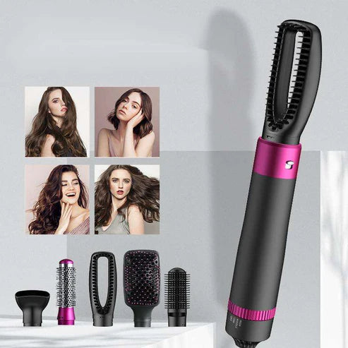 5 in 1 Hot Air Brush Styler Dry Curl Straighten & Volumize with One Tool